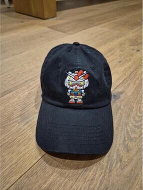 GUNDAM × Hello kitty Collaboration Embroidery Black One Size Baseball Cap Hat